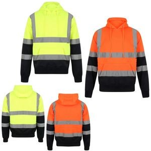 Visipro Reflective Colorblock Safety Hoodie - 280g Fleece - Ansi 107-2020 Class 3