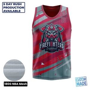 Unisex And Kids' Full Sublimation Basketball Jersey - 180g Nba Fabric