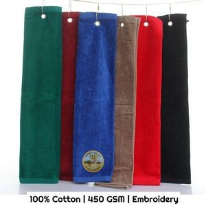 Cotton Embroidered Golf Towel - 450 Gsm