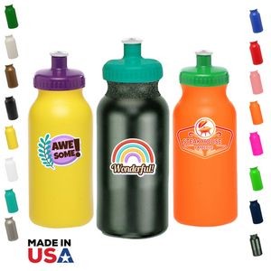 20 Oz. Plastic Sports Water Bottle