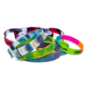 Tie Dye Silicone Wristband - 1/2" band