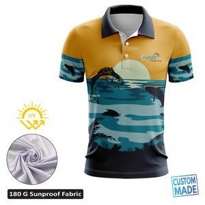 Unisex And Kids' Full Sublimation Solarprotec Performance Short Sleeve Polo