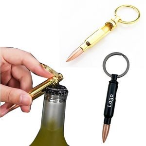 .308 Caliber Bullet Shape Key Ring Bottle Opener