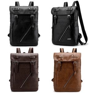 Leather Compartment Backpack with Custom Logo
