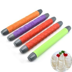Silicone Embossed Rolling Pins Patterned For Fondant Cake