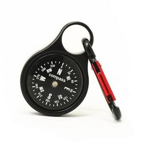 Mini Survival Compass With Carabiner