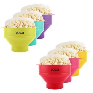 Foldable Silicone Microwave Popcorn Popper With Lid