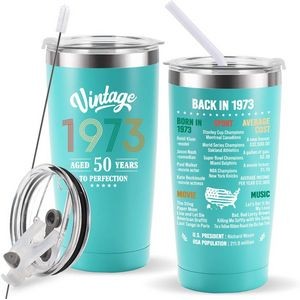 Insulated Travel Tumblers 20 Oz Stainless Steel Tumbler Cup with Lid and Straw Powder Coffee Mug