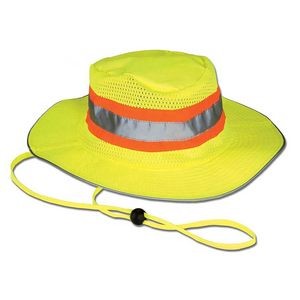 Visibility Reflective Booney Hat With Adjustable Neck Strap