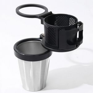 Car Cup Holder Expander With Mobile Stand 360 Rotating Base