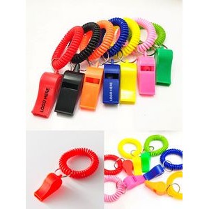 Coil Bracelet Whistle Key Chains