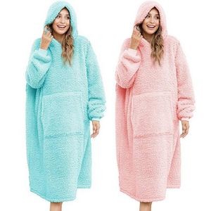Fleece Hoodie Wearable Blanket