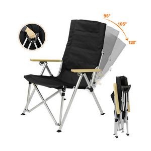 Adjustable Camping Foldable Black Beach Chair
