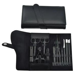 Black Stainless Steel Manicure Kit