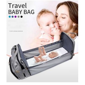 Multifunctional Baby Diaper Bag Outdoor Baby Bed Backpack