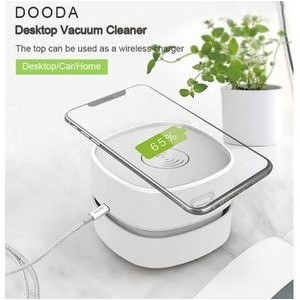 Mini Desktop Vacuum Desk Cleaner with Wireless Charger