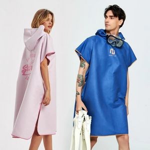 Microfiber Poncho Towel Surf Beach Wetsuit Changing Bath Robes