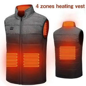 4 Areas Warming Heated Vest Electric USB Unisex
