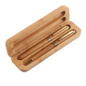Bamboo Pens Set with Gift Case, Promotional Business Pens