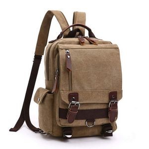 2 In 1 Canvas Backpack Messenger Bag