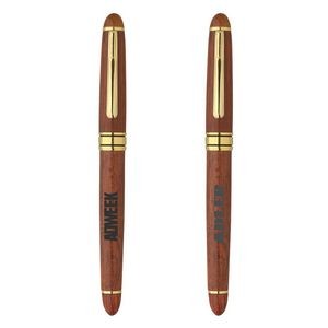 The Milano Blanc Rosewood Rollerball Pen