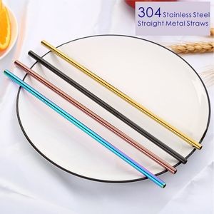 Colorful Straight Metal Straws