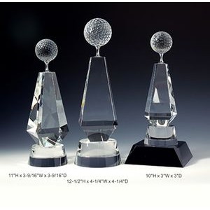 Golf Optical Crystal Award Trophy