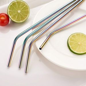 Colorful Bent Metal Straws
