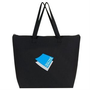 Zippered Color Cotton Tote