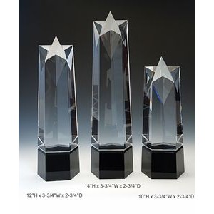 Star Tower Optical Crystal Award Trophy