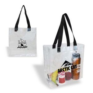 NFL Approved Clear Open Tote with Webbing Handles