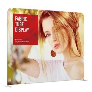 Premium 10' Tube Straight Fabric Display Kit (Single-Sided)