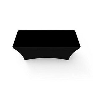 4' Solid Black Stretch Table Covers