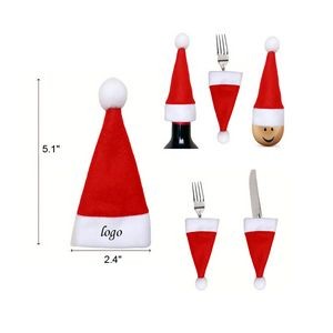 Mini Santa Hats Cutlery Tableware Holders