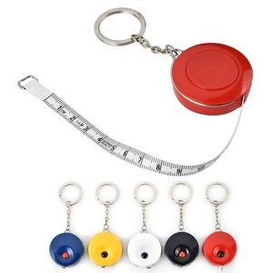 Round Mini Tape Measure Keychain