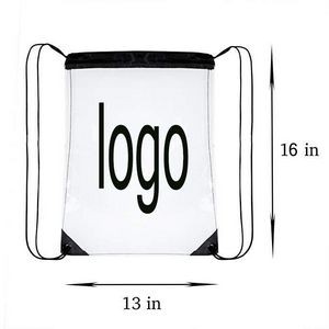 Clear Drawstring Backpack 13"x16"