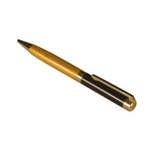 Woven Gold Texture Ball Point Pen with Gold Accents