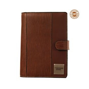 The Brown Book - Genuine Leather Planner & Organizer with Magnetic Tab Closure (8.5"x5.5")