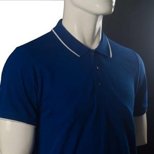 Royal Blue Short Sleeve Cotton Tipped Polo T-Shirt