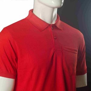 Red Short Sleeve Polyester Polo T-Shirt