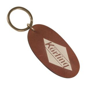 Medium Oval Leather Key Tag (2.95"x1.57")