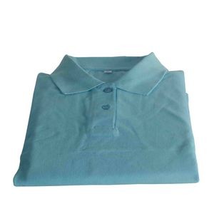Sky Blue Short Sleeve Cotton Polo T-Shirt