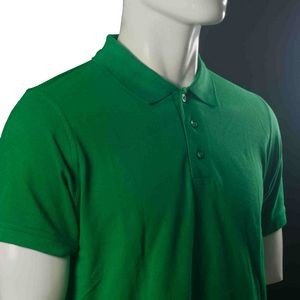 Green Short Sleeve Cotton Polo T-Shirt