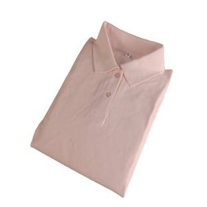 Pink Short Sleeve Cotton Polo T-Shirt