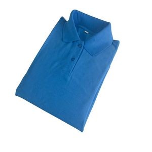 Royal Blue Short Sleeve Cotton Polo T-Shirt