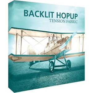 Hopup™ 5ft Backlit Straight Tabletop Display & Tension Fabric Graphic
