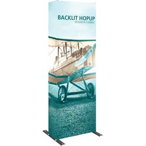 Hopup™ 2.5ft. Backlit Straight Full Height Display & Fitted Graphic