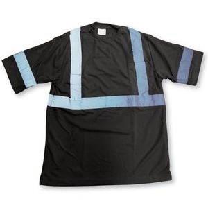 Black Dry Polyester Short Sleeved Safety Shirt