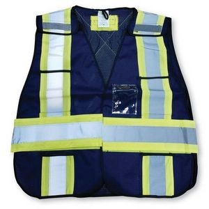 Navy Blue Mesh Versatility Safety Vest