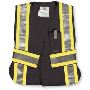 Black Fire Resistant Indura Ultrasoft Traffic Safety Vest